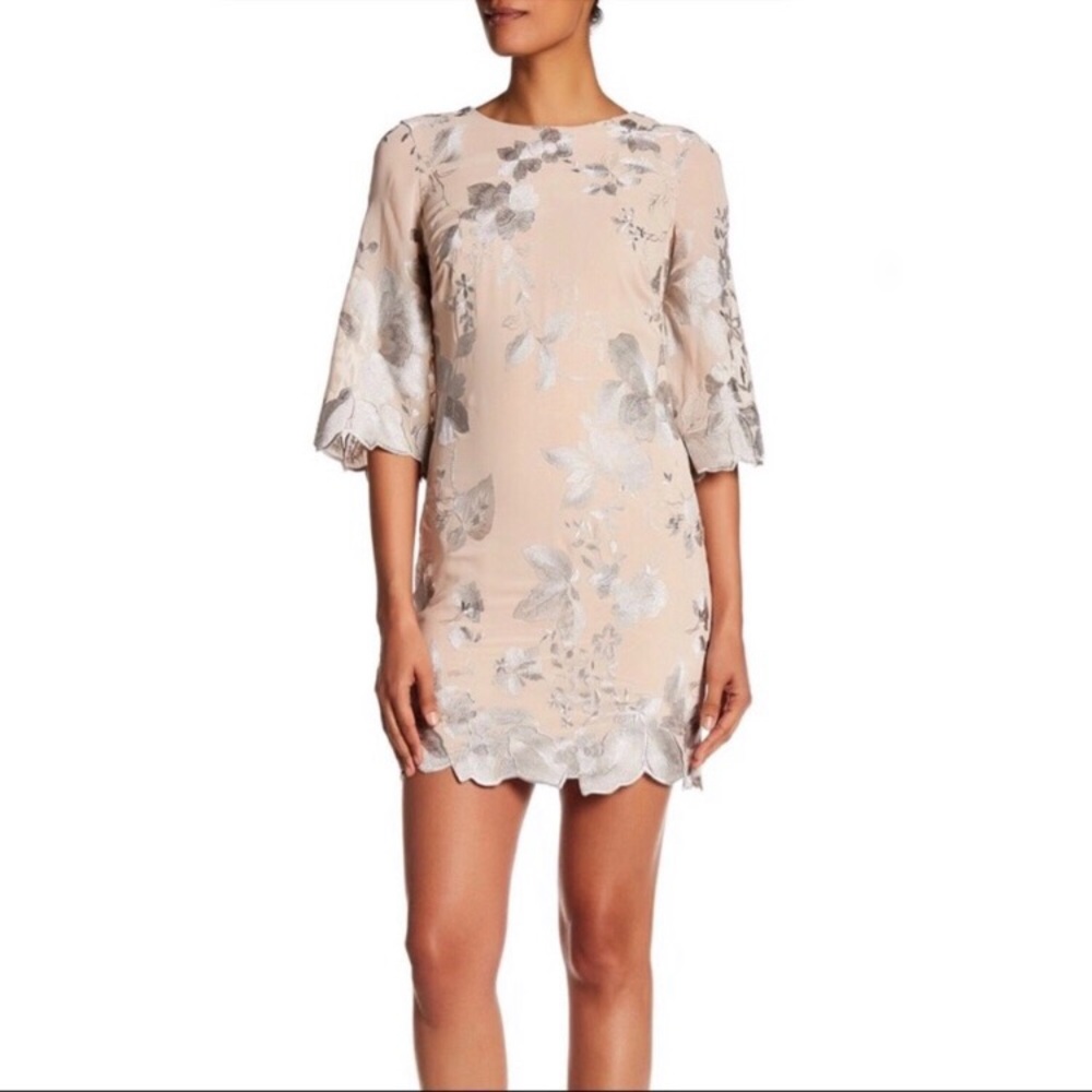 Dress The Population Paige Embroidered Floral Mini Dress